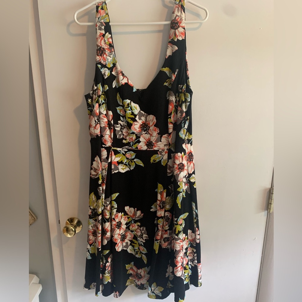 Torrid Black flowered dress